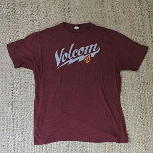 Volcom Men's Burgundy Graphic Tee